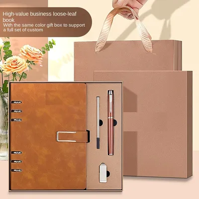 Manufacturer Wholesale Notepad Business Binder Creative Office Notebook Set with Printed Logo