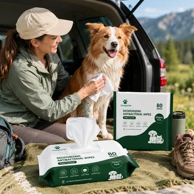 Soft Scented Pet Cleaning Wipes Bulk Pack with Resealable Packaging