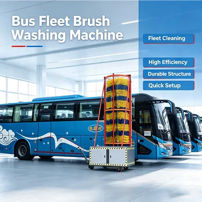 Mobile Double Brush Bus Washing Machine Commercial Lithium Powered Equipment for Coach Truck Logistics Fleet Washing