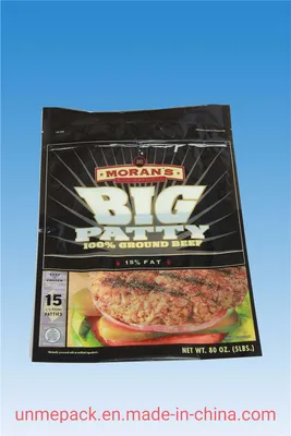 Customized Printed Three Side Sealed Frozen Seafood Packaging Bag