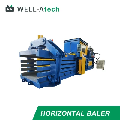 Fully Automatic Horizontal Plastic Bottle Film Cardboard Fiber Cardboard Baling Machine Baler