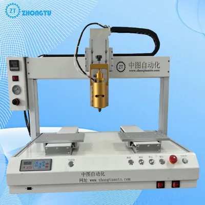 Hot Sale CE Certificated 4 Axis Bench Top Automatic UV&Epoxy Resin Glue Dispensing Robot with Two Platform