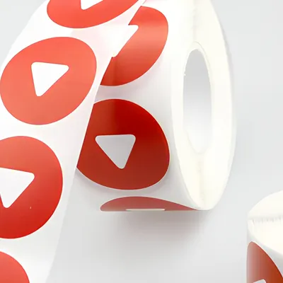 1000PCS Red Play Button Self-Adhesive Bulk Stickers for Kids' DIY Gifts