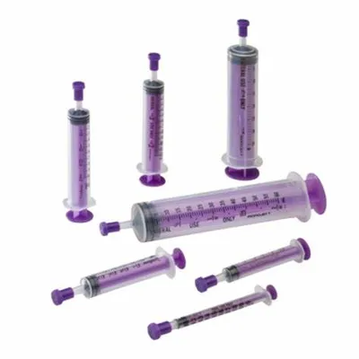 Disposable Medical Colorful Oral Feeding Plastic Syringe with Caps