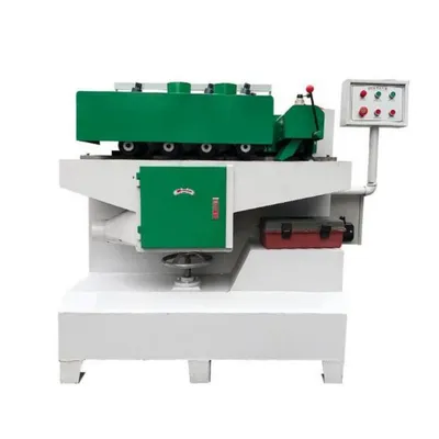 Multiple Blade Rip Saw Wood Cutting Circular Sawmill with Pneumatic Press Roller
