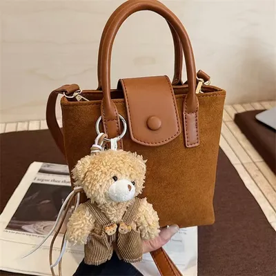 High End Hand-Held Small Handbag Frosted Single Shoulder Bucket Bag Daily Commuting Crossbody Bag