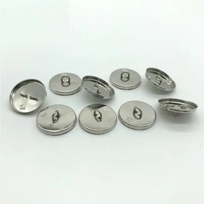 Custom Shell Flat Back Aluminum Shell Cap Fabric Covered Button