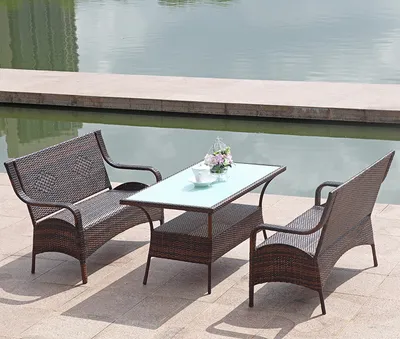 Factory Hot Sale Modern Outdoor Lounge Sectional Patio Sofa Set Rattan Outdoor Furniture Garden Sofas