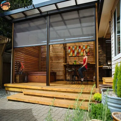 Xuhua Automatic Anti-Insect Windproof Roller Blinds Shutters Manual Window Vertical Curtain Screen