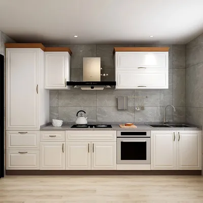 Simple Modular Design PVC Kitchen Cabinet Vinyl Wrapping