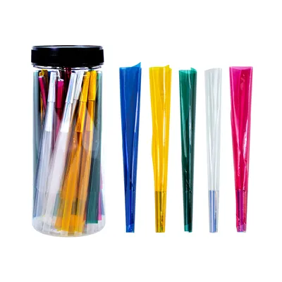 Colorful Custom Glass Rolling Paper Cones for Smoking