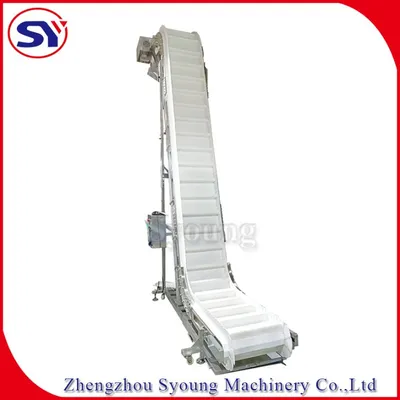 Material Handling Equipment Cleated Sidewall Skirt Rubber Belt Conveyor