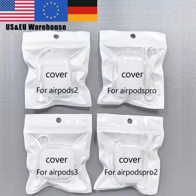 Us Warehouse Transparent Protective Case for Airpod 2/3/4/Pros Series TPU Case