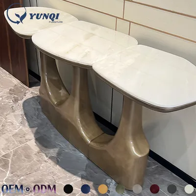 Organic Sculptural Marble Entryway Hallway Console Table