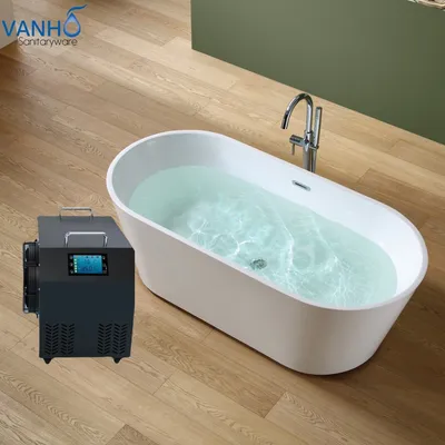 Indoor/Outdoor Chiller Machine Cold Plunge Freestanding Bathtub for Ice Bath