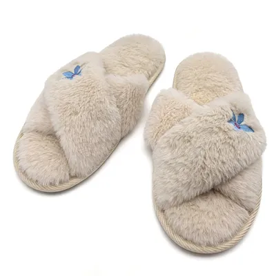 Soft and Comfy Plush Slippers Model No LC002 for All-Day Comfort