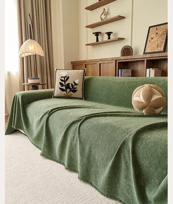 Elasticized Stretch Slipcover for Sofa Couch Jacquard Sofa Cover