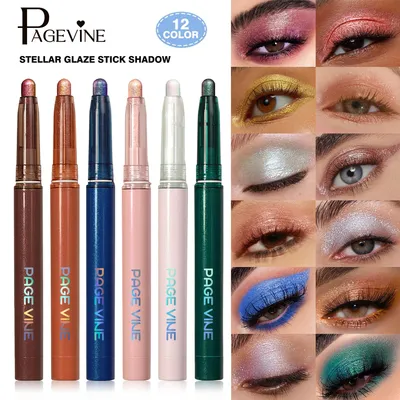 Luminous Metallic Shimmer Highlighting 6-Colors Eye Shadow Pencil Waterproof for High Cheekbone