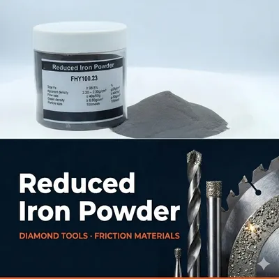 High Purity 99% Fe Metal Sponge Iron Powder for Powder Metallurgy Compaction