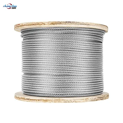 Heavy-Duty 6*25f+FC/Iwrc Caron Steel Galvanized Wire Rope for Construction Hoist