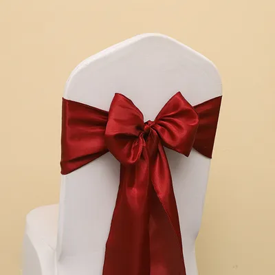 Universal Chair Cover Back Tie Supplies Luxury Chair Sashes Bows for Wedding Banquet Party Hotel Decoration