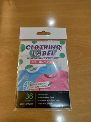 Non-Iron Cloth Label