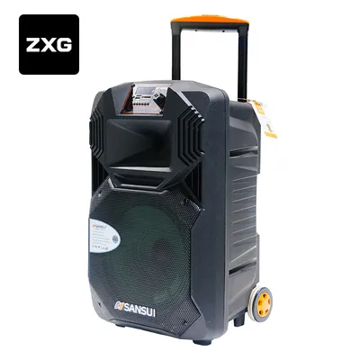 Fashion Model in 2019 Active Portable Trolley Speaker with Remote Control, USB, SD, Subwoofer