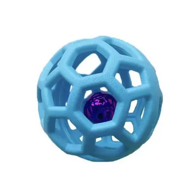 Factory Wholesale Pet Dog Toys TPR Hollow Bell Balls for Cleaning Teeth and Interactive Fun.