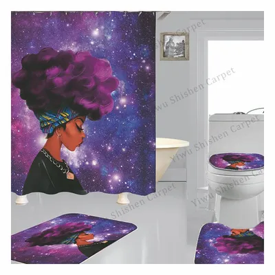 Custom Design Christmas Bathroom Rug Set