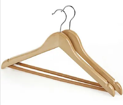 Wooden Shirt Hangers with Non-Slip Tube