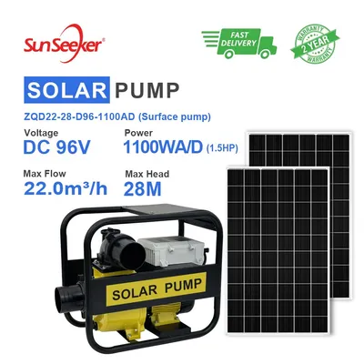 Factory Supply 96V 144V 216V High Power AC/DC Two-Way Solar Large Water Pump Large Flow Household