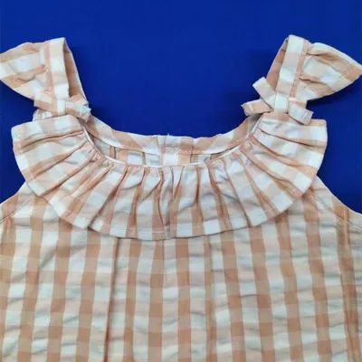 Sweet Fashion Newbie Baby Children Product Top Blouse No Sleeve Toddler Casual Pleat Ruffle Collar for Girl Kids Baby