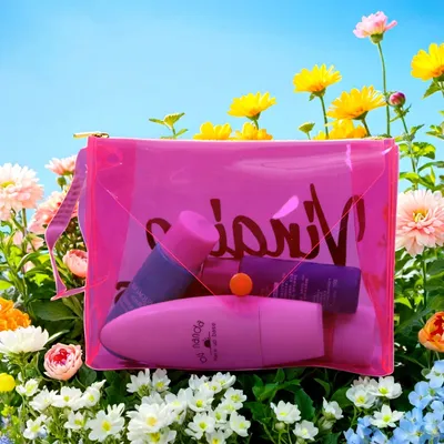 Trendy Transparent Pink PVC Bag for Marketing Events