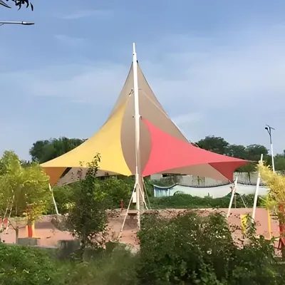 Commercial Permanent Membrane Structure Landscape Shelter for Plaza Resort Campus