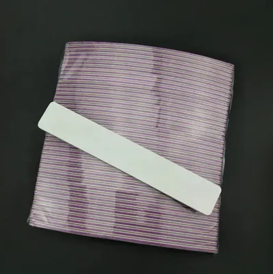 Free Sample Zebra Gray Square Half-Moon Professional Nail Files Double Side