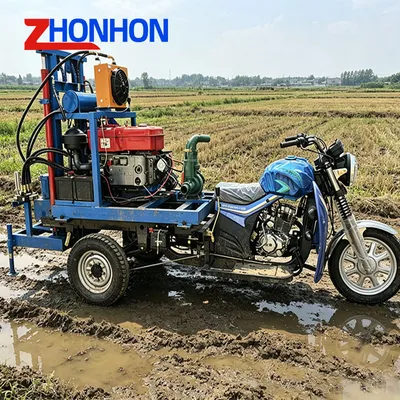 120m Core Wheeled Water Well Drilling Rig for Geotechnical Surveys Groundwater Exploration
