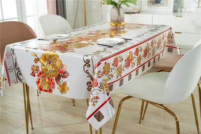 XHM Factory Wholesale Transparent HD Pattern Floral PVC Tablecloth Roll