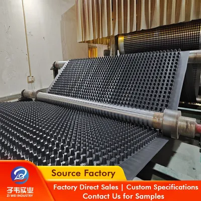 HDPE Drainage Board Plastic Water Storage Drainage Board Underground Waterproof Protection OEM