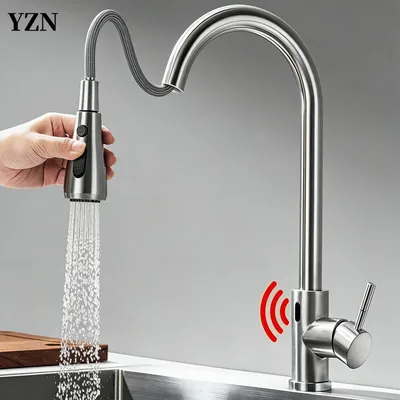 Kitchen Sink Faucet with Infrared Sensing for Modern Homes