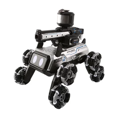 Wholesale 1: 14 2.4G Water Shooting Eight Wheels off-Road Puppy Smart Remote Control RC Robot Dog