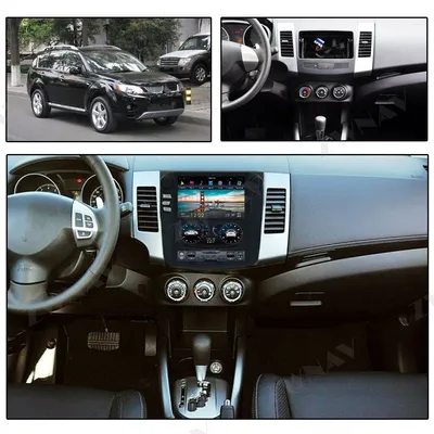 Android 9.0 Tesla Style GPS Navigation Multimedia Player Car DVD Player for Mitsubishi Outlander 2006-2011 Radio Cassette Recorde Head Unit