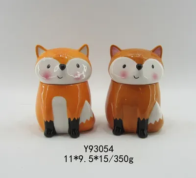 Ceramic Animal Fox Box
