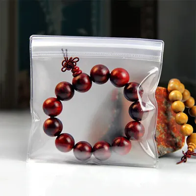 Wholesale Customized Waterproof Frosted Small Size PVC Zip Bag, PVC Pouch for Bracelets