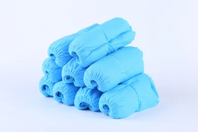 Cleanroom Waterproof Overshoes Boot Covers Blue White Color Nonwoven Disposable Shoes Cover