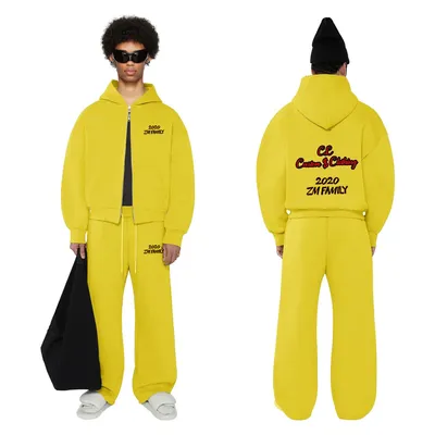 Custom Printed Sportswear Football Oversized Hoodie Sweatpants Sports Suits Set Tracksuit Men