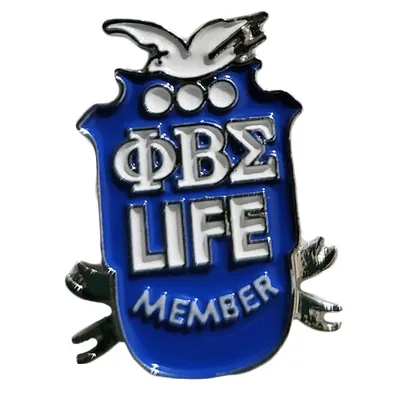 No Minimum Enamel Pin Metal Badge Manufacturer Custom African American Phi Beta Sigma Fraternity Life Member Lapel Pin Badge