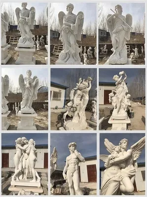 White Marble Statue/ Portrait/ Sculpture/Human/Angel Sculptures for Decoration
