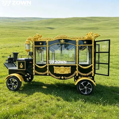 Luxury Vintage Electric Funeral Hearse 4 Wheel Electric Coffin Carriage