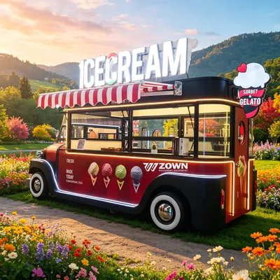 Outdoor Catering Business Customized Kitchen Mobile Electric Food Truck