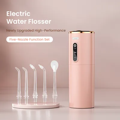 Cordless Water Flosser with 5 Jet Tips for Teeth Cleaning